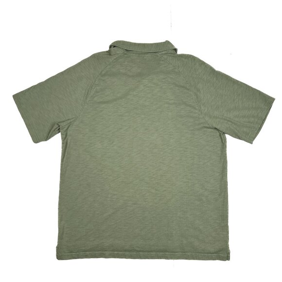 L. L. Bean Vintage Marled 100% Cotton Polo in Medium Green - Size XL - Picture 2 of 5